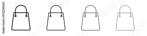 Bags Shopping icon vector graphics. black style vector icons