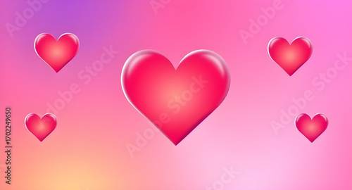 Obraz na plátně hearts, heart, love, romantic, passion, affection, valentine, wedding, family, r