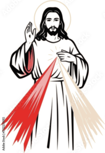 Divine Mercy Christ Illustration
