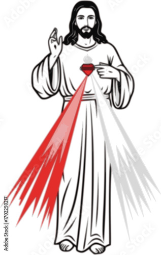 Divine Mercy Christ Illustration
