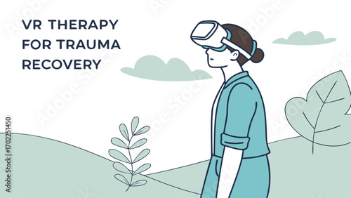 VR Therapy for Trauma Recovery A Person in VR Headset