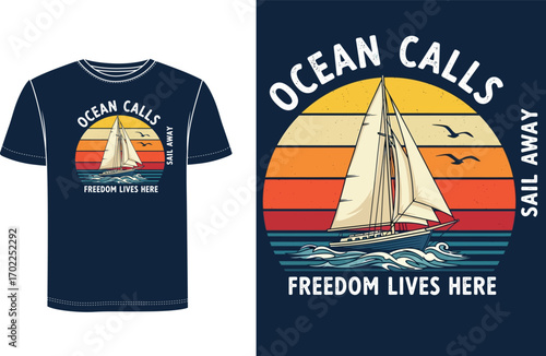 sailboat T Shirt Design