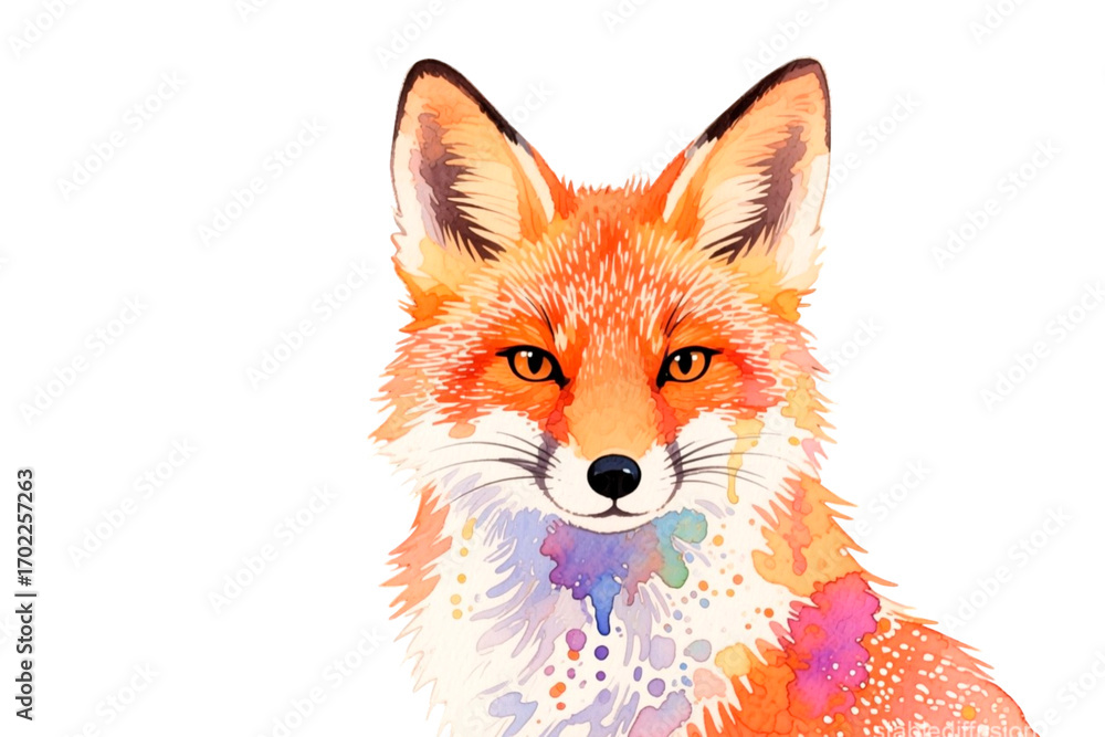 Obraz premium red fox isolated on white background