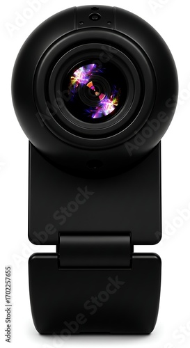 Modern Web Camera: An elegant, sleek web camera is captured in a professional studio environment, showcasing the pinnacle of modern design and state-of-the-art technology. 