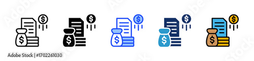 Budget Icon Collection Featuring Multiple Styles