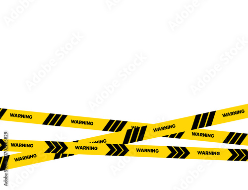 Seamless barrier tape. Construction border. Black and yellow restriction line. Do not cross boundary tape