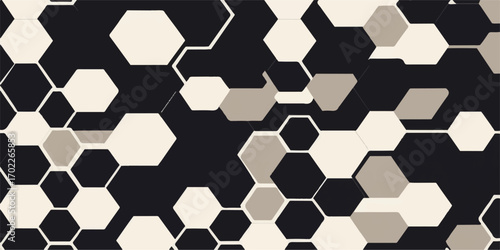 A seamless hexagonal honeycomb grid pattern vector illustration for a geometric technology background design