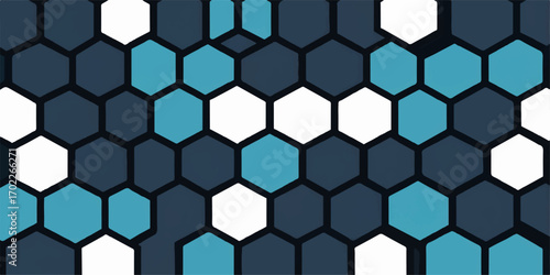 Seamless hexagon geometric honeycomb pattern vector illustration design texture