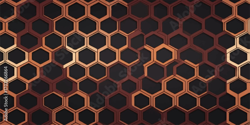 A giraffe skin texture background with a seamless hexagonal honeycomb pattern design