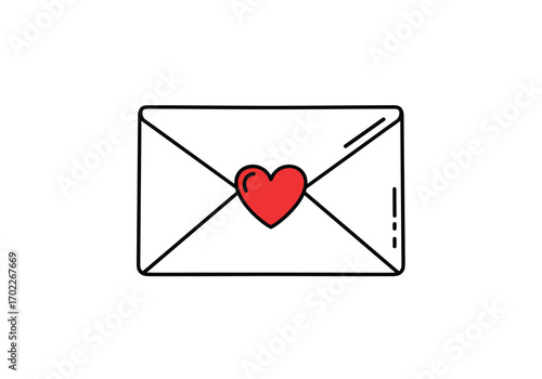 Envelopes decorated with hearts are perfect for sending love notes on special occasions