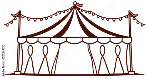 cartoon festival tent, circus carnival cartoon, vintage circus tent, circus illustration, cartoon fairground tent, circus dome cartoon, circus shelter cartoon, circus top cartoon, amusement park tent 