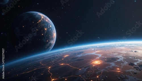 planet in space
