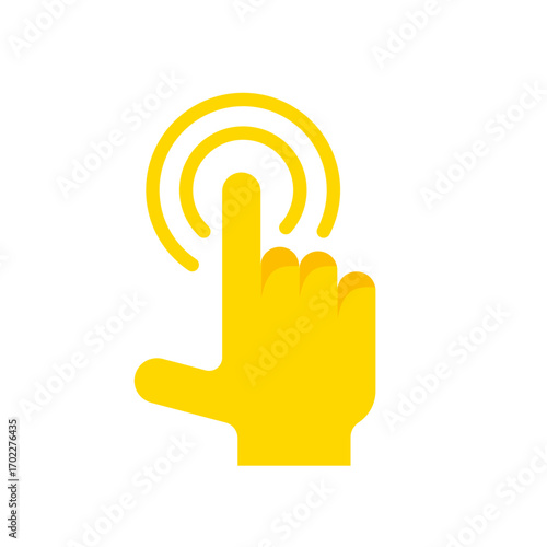 Touch screen finger hand press push icon vector	