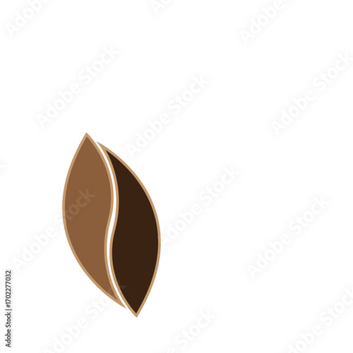Coffee beans isolated on white background