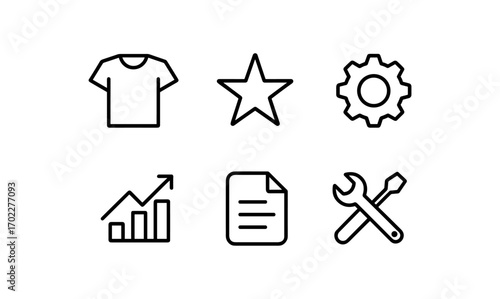 Minimalist icon set: essentials for design and functionality