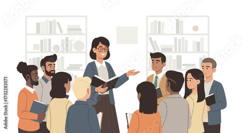 Group Of People Engaging In Education During A Classroom Session Gathering