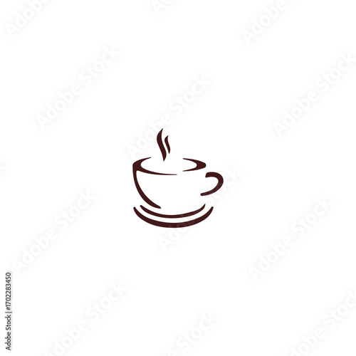 Coffee cup icon logo design