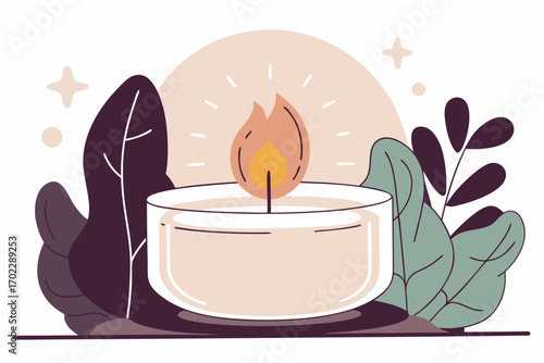 glowing candle light