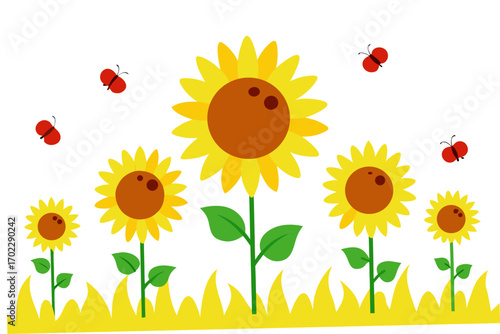 sunflower and bee