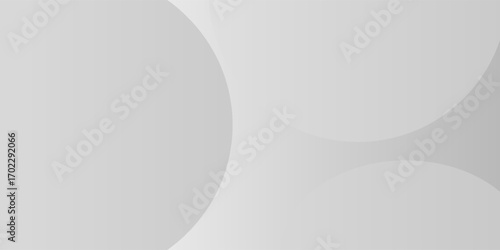 A minimalist abstract background featuring overlapping curves and circular shapes in various shades of gray, creating a smooth gradient and subtle depth