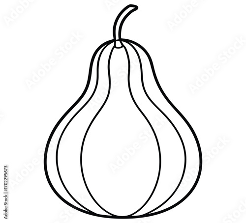 Fresh yellow pear, a sweet and healthy fruit, isolated on a white background