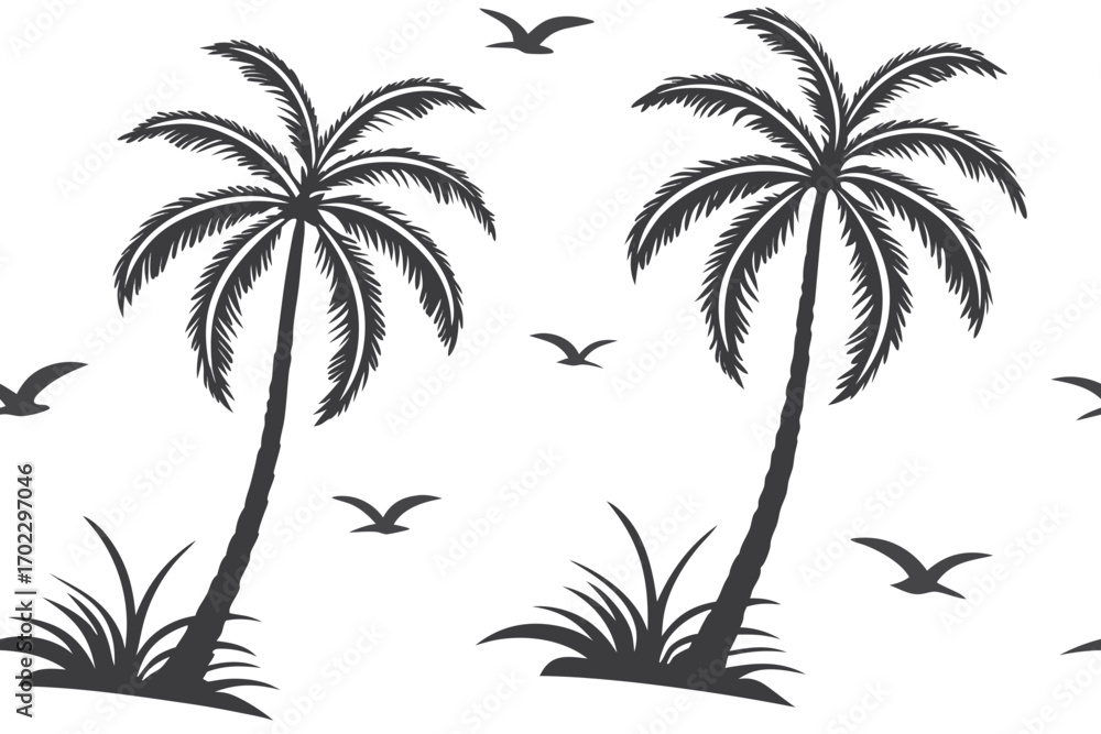 Fototapeta premium palm tree silhouettes