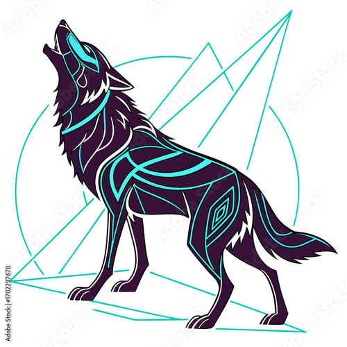 Futuristic Wolf Head 1