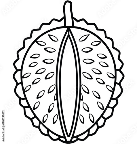 Vintage abstract circular wreath with a black and white bean and leaf vector illustration