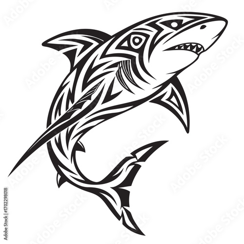 Tribal Shark Illustration 1