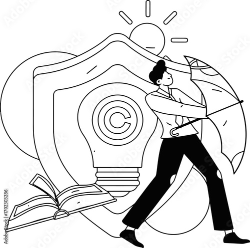 Protecting innovative ideas with intellectual property rights securing creative concepts and intellectual assets safeguarding business ventures and creative work from infringement