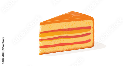 A slice of delicious orange cake.