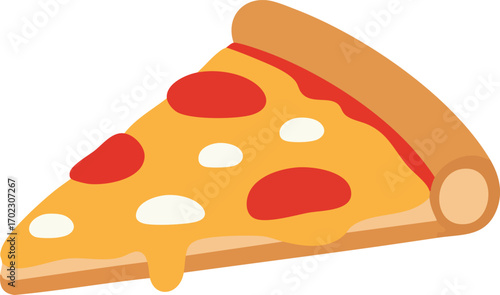 A slice of pepperoni pizza with melted cheese and tomato sauce.