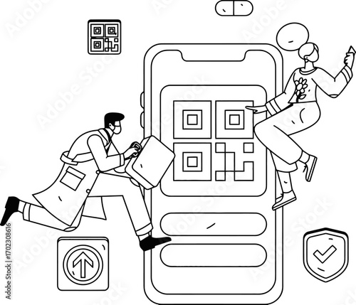 Seamless online onboarding with mobile verification and secure data transfer, illustrated for modern business and digital transformation, a convenient and efficient technology
