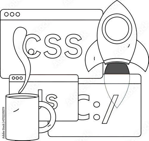 Launch your web development project with confidence and creative flair, fueled by coffee and innovative CSS coding techniques for dynamic online experiences.