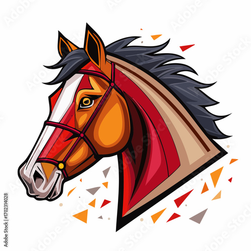 horse head vector