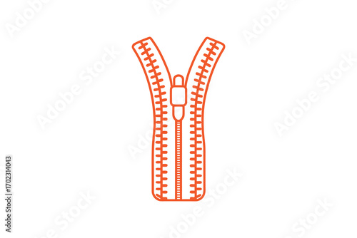 a zipper design with intricate teeth pattern silhouette