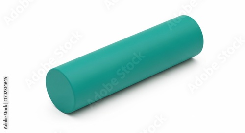 Turquoise Foam Roller Cylinder for Exercise and Physical Therapy