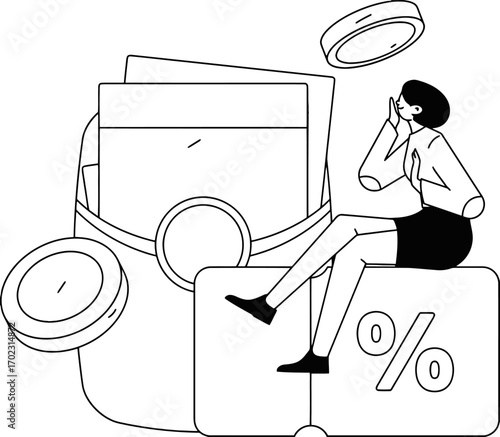 Struggling businesswoman overwhelmed by financial burdens and debt relief options, seeking clear solutions for money worries and debt management success.