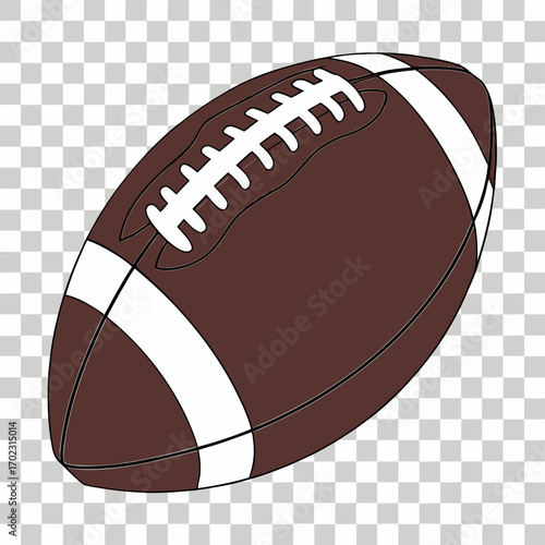 Get ready for game day with this classic football graphic, perfect for sports promotions, tailgates, and team spirit designs