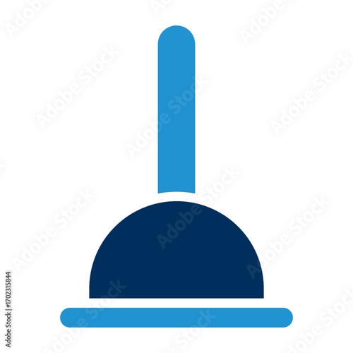 Plunger Blue Color Icon