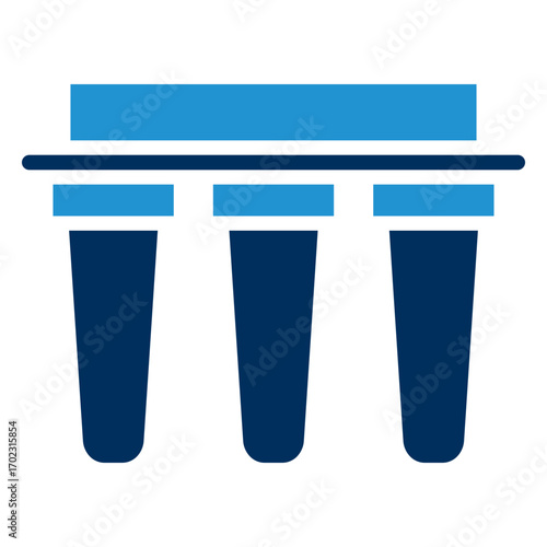 Water Filter Blue Color Icon