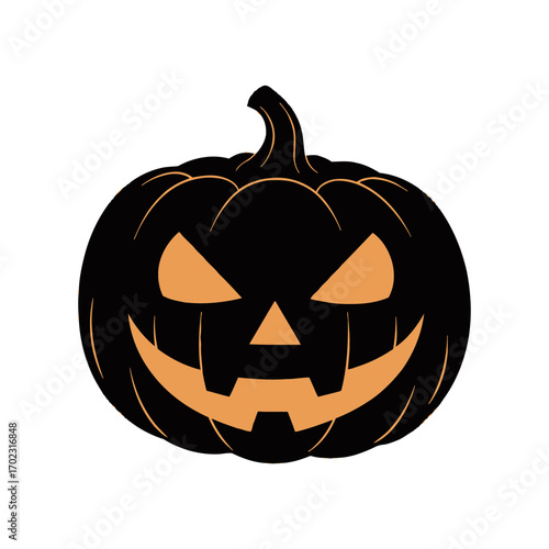 Halloween Pumpkin Carving Event - Spooky Jack-o'-Lantern in Autumn Setting - Illustration Viewpoint