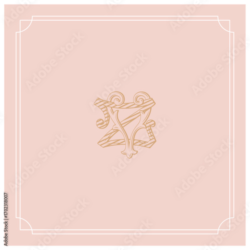 VZ,ZV, logo VZ, Letter VZ,  Monogram VZ,Wedding Monogram, Wedding Logo, Logo Design , Monogram Vintage