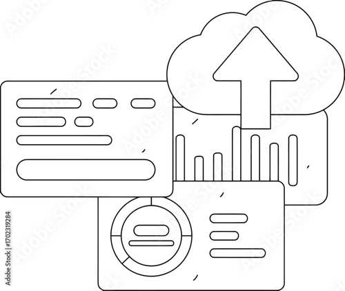 Elevate your data with cloud analytics and insightful dashboards, visualizing growth and trends for strategic business decisions, using modern technology and innovative solutions