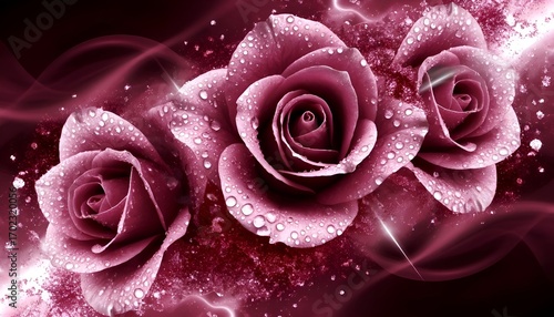 This dramatic and luxurious image is perfect for perfume advertising, Valentine's Day greeting cards, fantasy book covers, and elegant flyers for romantic events.