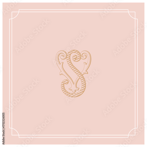 VS,SV, logo VS, Letter VS,  Monogram VS,Wedding Monogram, Wedding Logo, Logo Design , Monogram Vintage