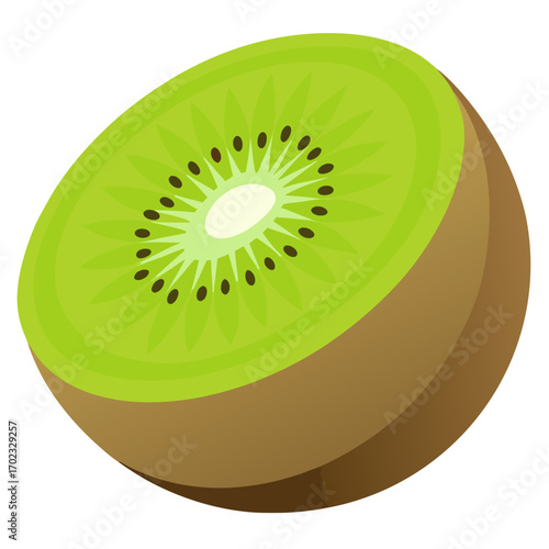 kiwi fruit isolated on white background