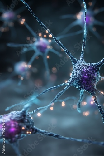 **A Futuristic 3D Illustration Of Antibodies Forming A Glowing Web-Like Network Around Multiple Virus Particles, Cinematic Microscopic Environment, Glowing Particles Floating In Plasma, Y-Shaped Antib
