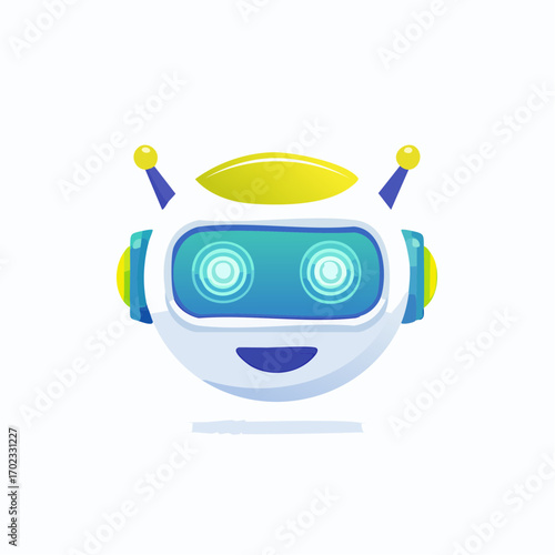 Illustrative Depiction of a Modern Robotic Avatar with a Friendly and Engaging Design