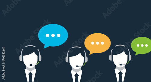 A cartoon businessman character thinking of a successful business idea, a concept illustrated by a light bulb symbol in a communication speech bubble